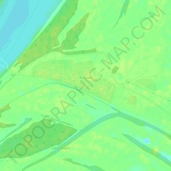 Topografische Karte Батово, Höhe, Relief