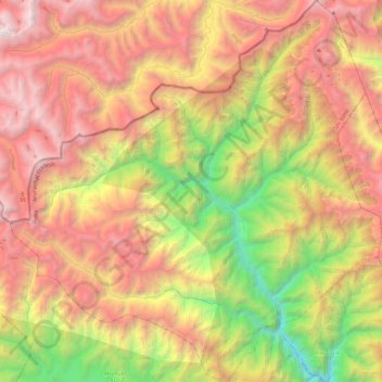 Topografische Karte Monigong EAC, Höhe, Relief