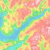 Topografische Karte Åkrafjorden, Höhe, Relief
