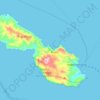 Topografische Karte Folegandros, Höhe, Relief