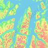 Topografische Karte Lyngen, Höhe, Relief