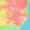 Topografische Karte Santa Catarina, Höhe, Relief