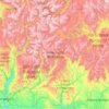 Topografische Karte Weminuche Wilderness Area, Höhe, Relief