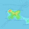 Topografische Karte остров Елены, Höhe, Relief