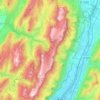 Topografische Karte Réserve naturelle des Hauts de Chartreuse, Höhe, Relief