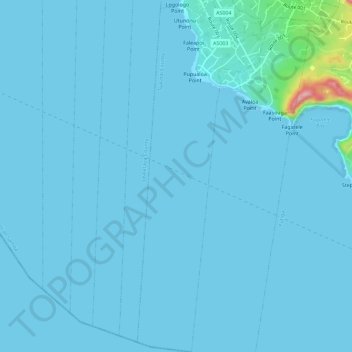 Topografische Karte Vailoatai, Höhe, Relief