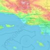 Topografische Karte Ventura County, Höhe, Relief