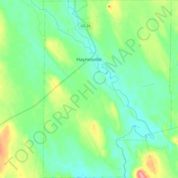 Topografische Karte Haynesville, Höhe, Relief