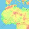 Topografische Karte Sahara, Höhe, Relief