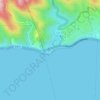 Topografische Karte Topanga County Beach, Höhe, Relief