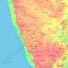 Topografische Karte Karnataka, Höhe, Relief