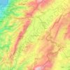 Topografische Karte Gouvernement Bekaa, Höhe, Relief