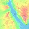 Topografische Karte Golf von Sues, Höhe, Relief