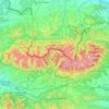Topografische Karte Tatra, Höhe, Relief