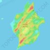 Topografische Karte Woody Island, Höhe, Relief