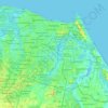 Topografische Karte Fortaleza, Höhe, Relief
