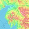 Topografische Karte Cumbria, Höhe, Relief