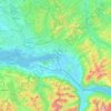 Topografische Karte Wahlkreis See-Gaster, Höhe, Relief