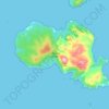 Topografische Karte Schouten Island, Höhe, Relief