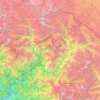 Topografische Karte Joshimath Tehsil, Höhe, Relief