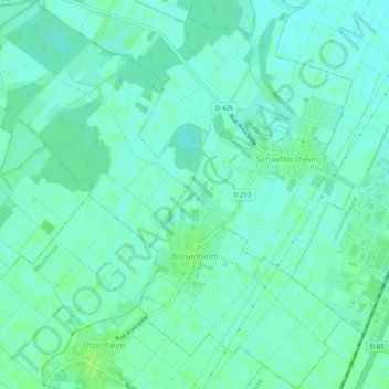 Topografische Karte Bolsenheim, Höhe, Relief