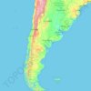 Topografische Karte Argentinien, Höhe, Relief