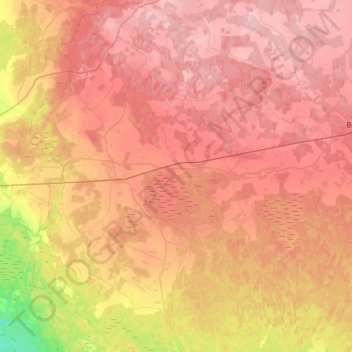 Topografische Karte Большеврудское сельское поселение, Höhe, Relief