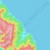 Topografische Karte Avalon, Höhe, Relief
