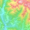 Topografische Karte Aragüés del Puerto, Höhe, Relief