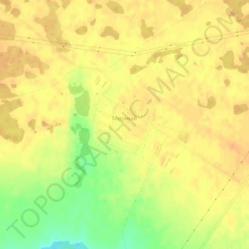 Topografische Karte Мирный, Höhe, Relief