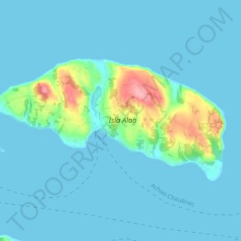 Topografische Karte Isla Alao, Höhe, Relief