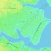 Topografische Karte Ocean City, Höhe, Relief
