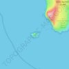 Topografische Karte Sutil Island, Höhe, Relief