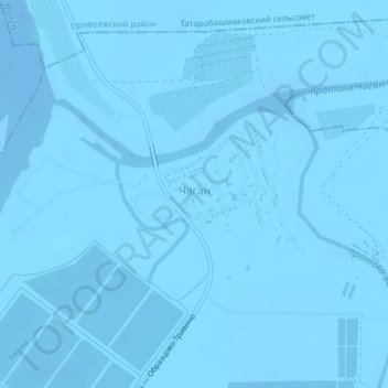 Topografische Karte Чаган, Höhe, Relief