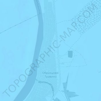 Topografische Karte Образцово-Травино, Höhe, Relief