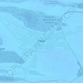Topografische Karte Лиман, Höhe, Relief
