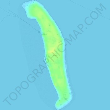 Topografische Karte Kiltān Island, Höhe, Relief