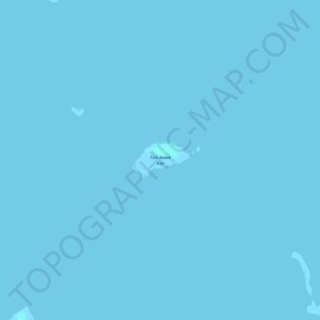Topografische Karte Fish Hawk Key, Höhe, Relief