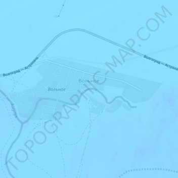 Topografische Karte Вольное, Höhe, Relief