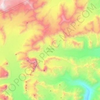 Topografische Karte Buckskin Glacier, Höhe, Relief