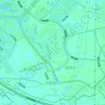Topografische Karte 吴淞江, Höhe, Relief