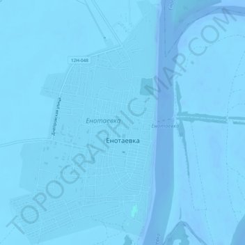 Topografische Karte Енотаевка, Höhe, Relief