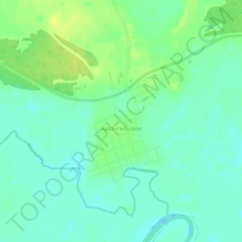 Topografische Karte Архангельское, Höhe, Relief
