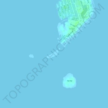 Topografische Karte Crab Key, Höhe, Relief