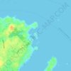Topografische Karte Brown Island, Höhe, Relief