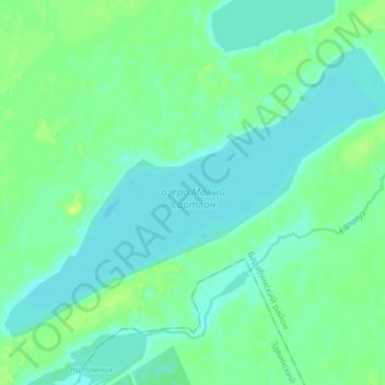 Topografische Karte озеро Малый Сартлан, Höhe, Relief