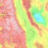 Topografische Karte Owens Valley, Höhe, Relief