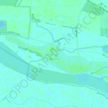 Topografische Karte Дугино, Höhe, Relief
