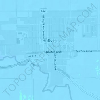 Topografische Karte Holtville, Höhe, Relief