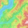 Topografische Karte Val di Cembra, Höhe, Relief